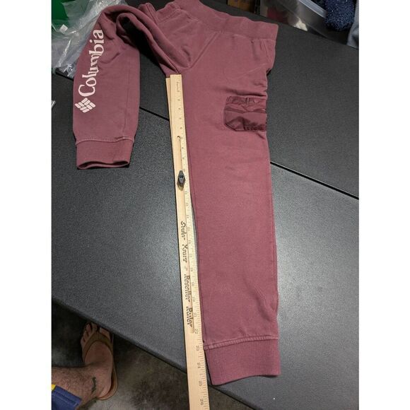 Columbia Burgundy Joggers Fleece Lined with Pockets Women's Medium - Picture 7 of 7
